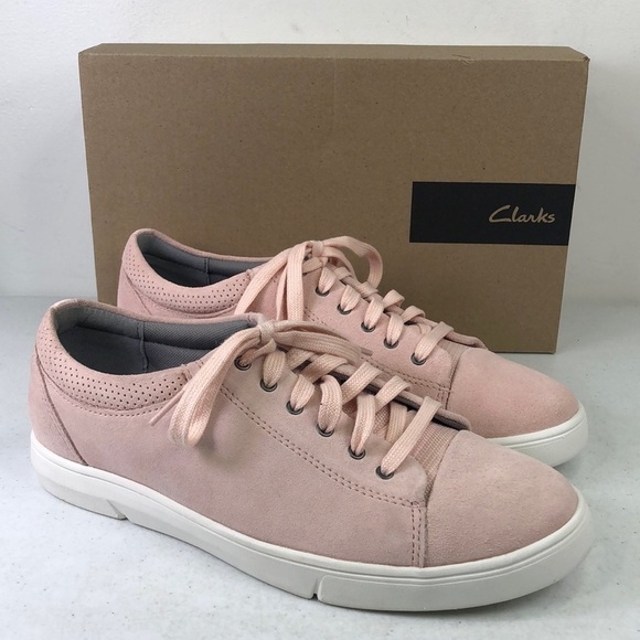 Clark’s Collection Landry Vibe Pink Rose Suede Sneakers Mismatch sizes - Picture 1 of 10